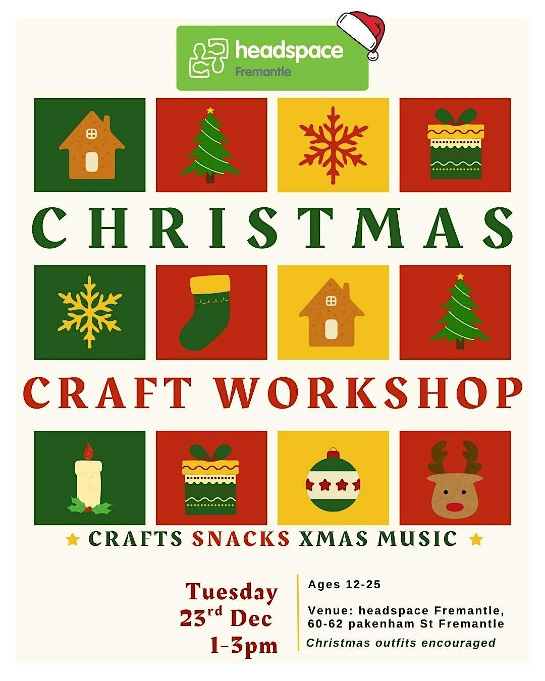 Christmas Craft with headspace Freo (Ages 12-25)