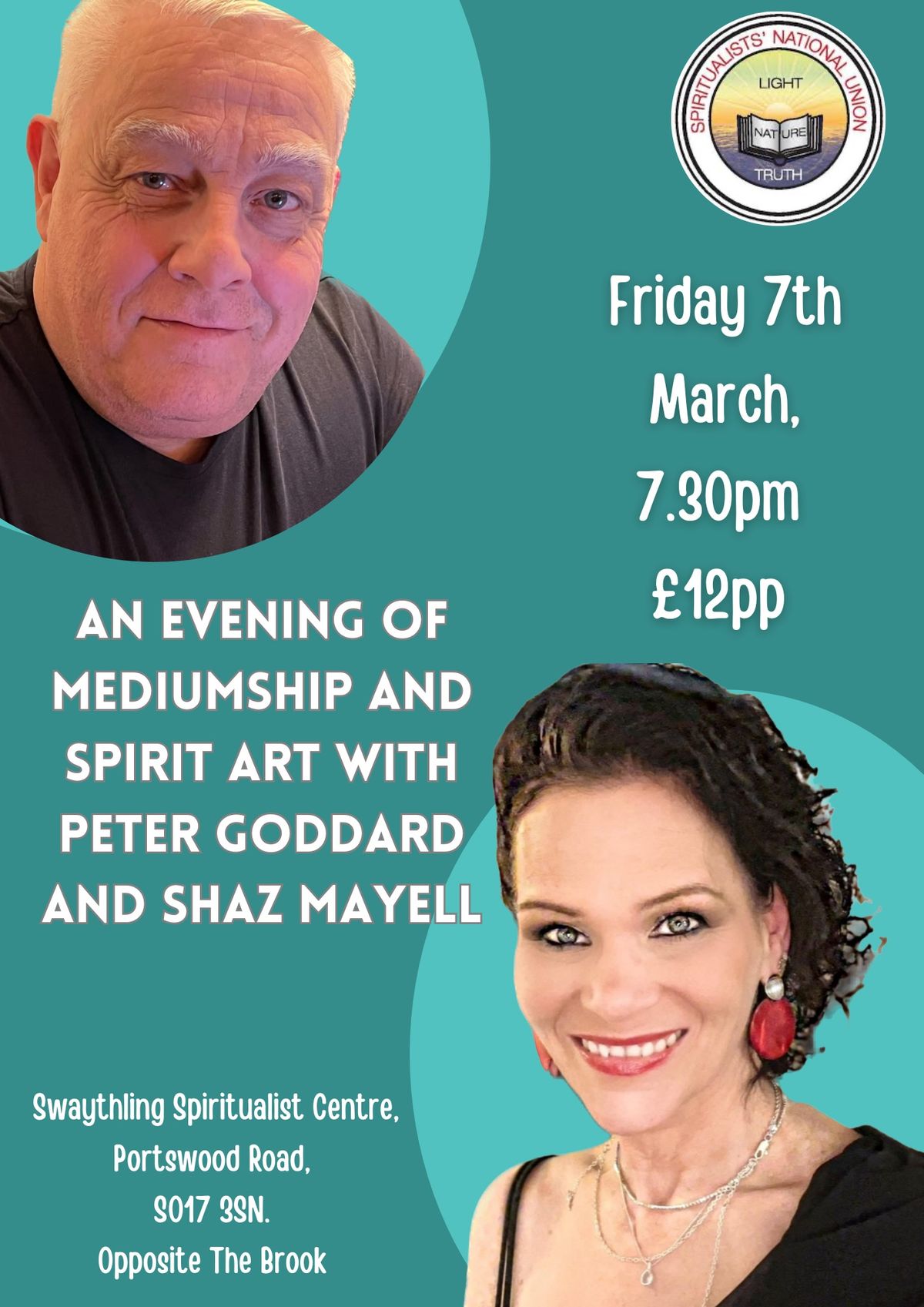 An Evening of Mediumship with Peter Goddard and Shaz Mayell