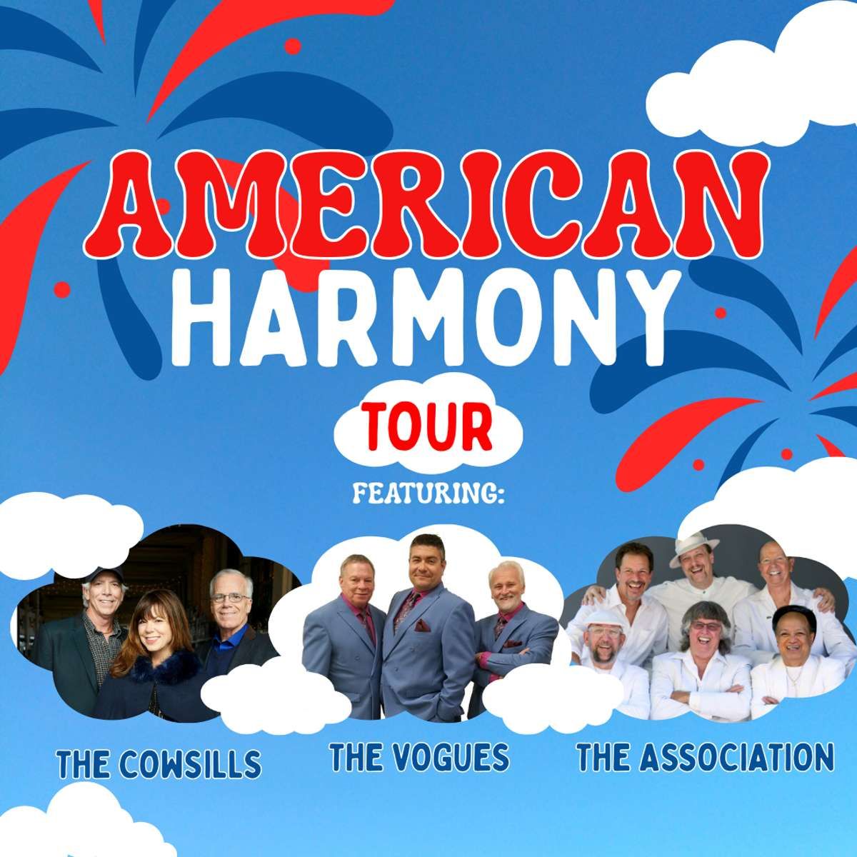 American Harmony Tour: The Association  The Vogues & The Cowsills