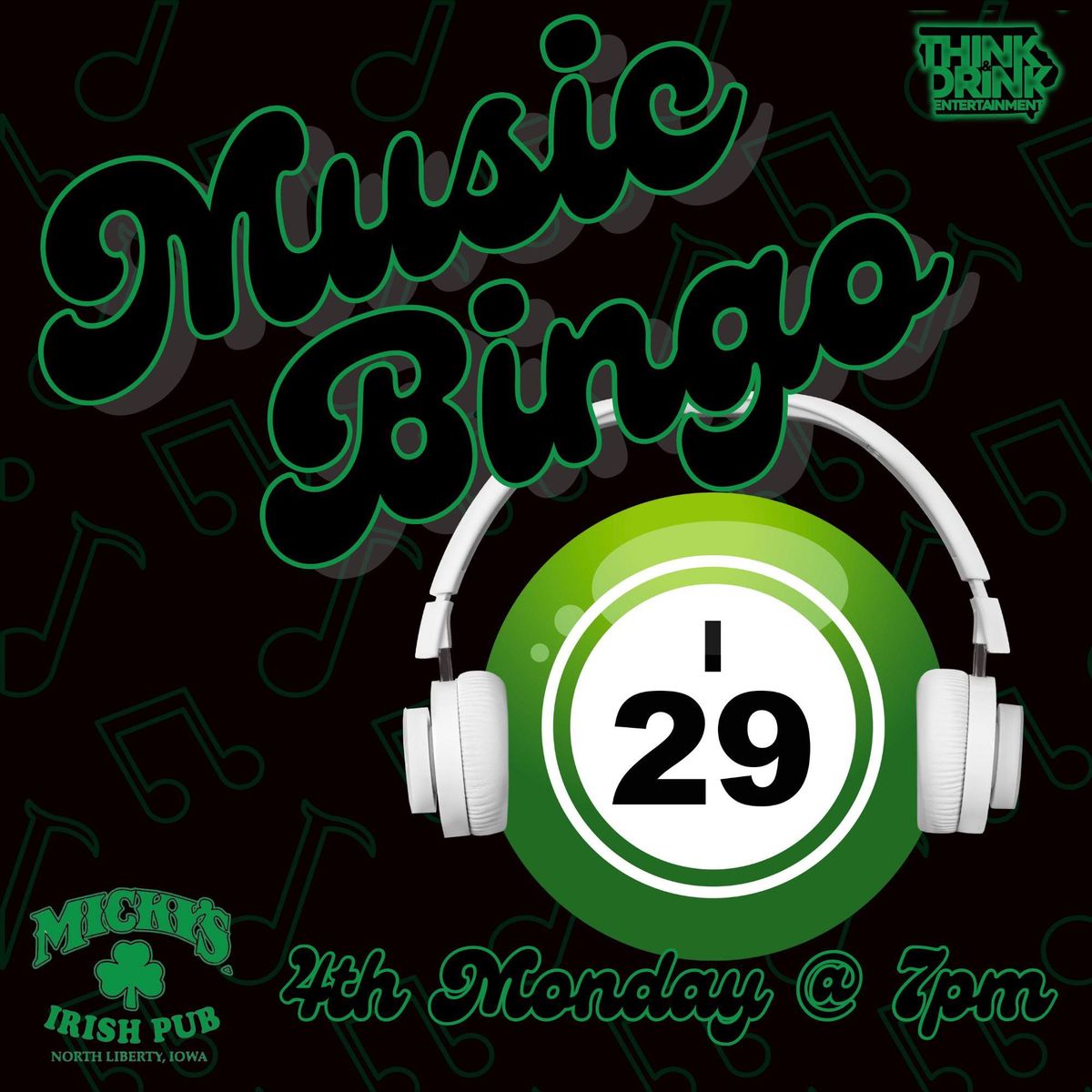 Music Bingo @ Micky's Irish Pub & Grill (North Liberty, IA) \/ 4th Monday of the Month @ 7pm