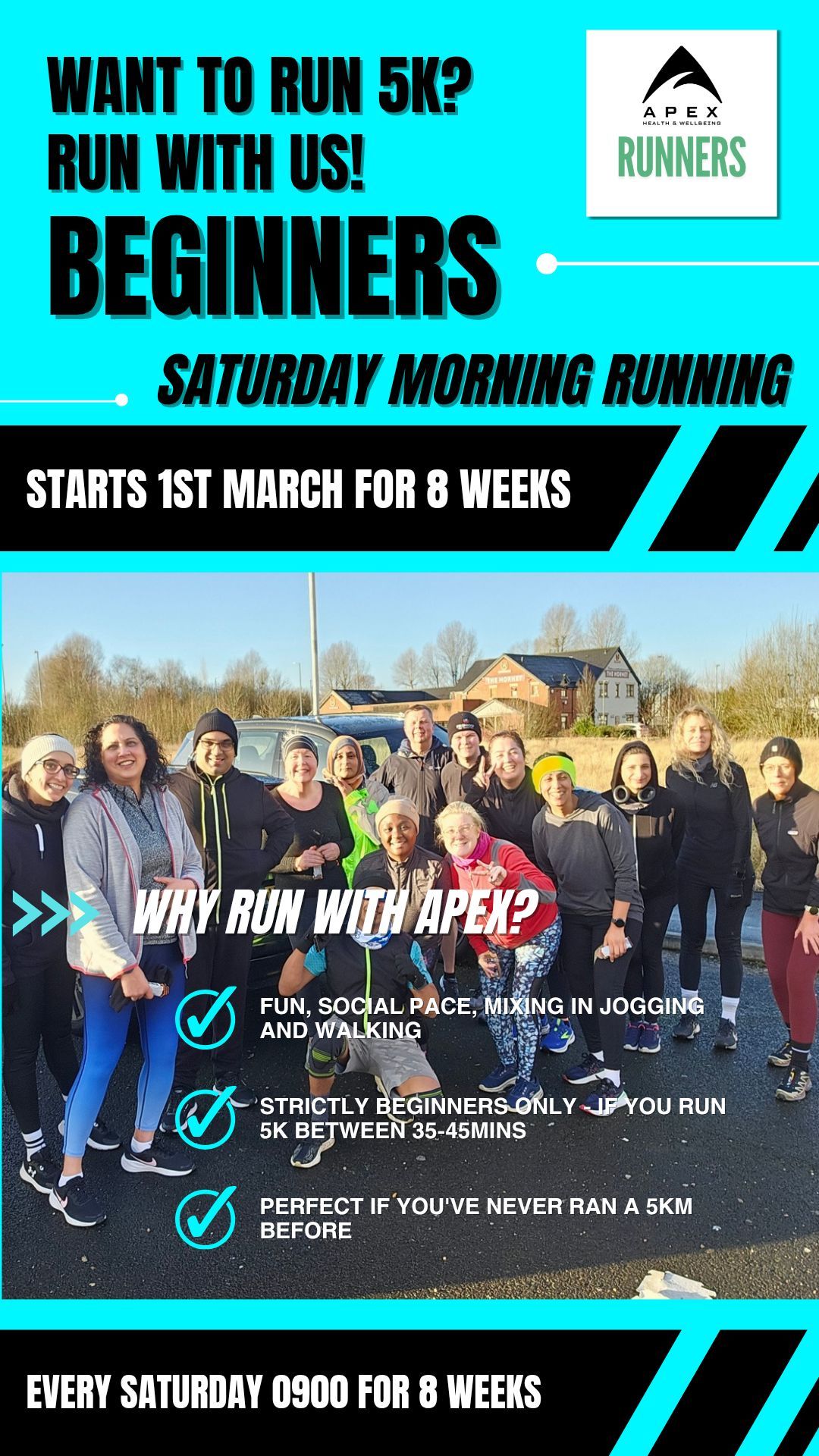 Apex Health and Wellbeing Rochdale BEGINNERS Running Crew - ROUND 2