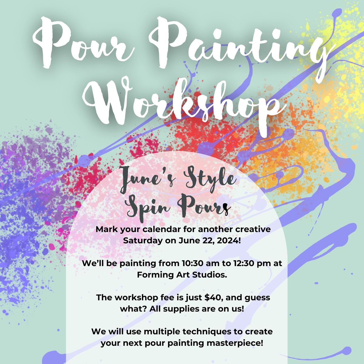 Pour Painting Workshop: Spin Pours