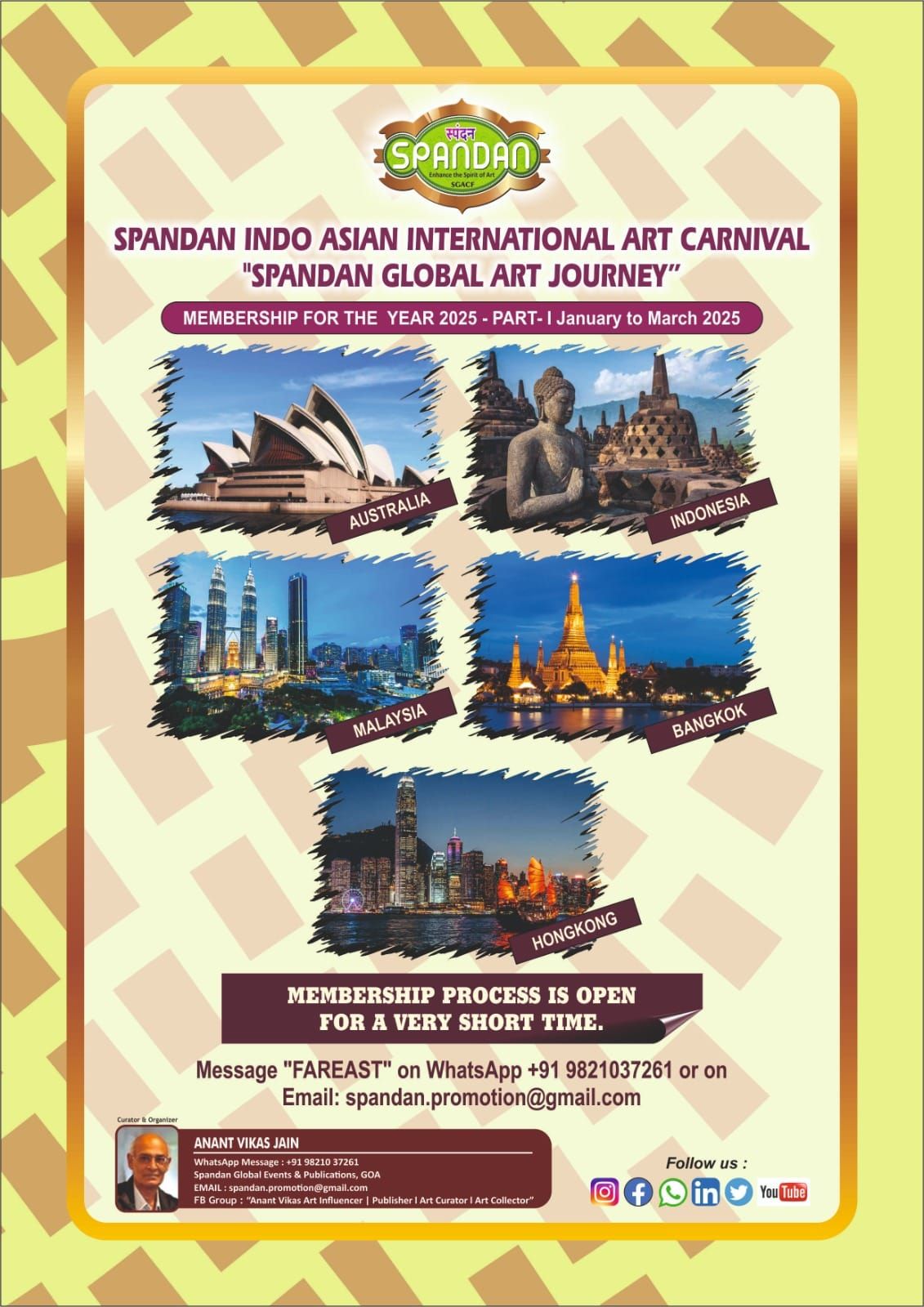 SPANDAN INDO AUSTRALIA, MALAYSIA, INDONESIA, THAILAND, HONGKONG INTERNATIONAL ART FESTIVALS