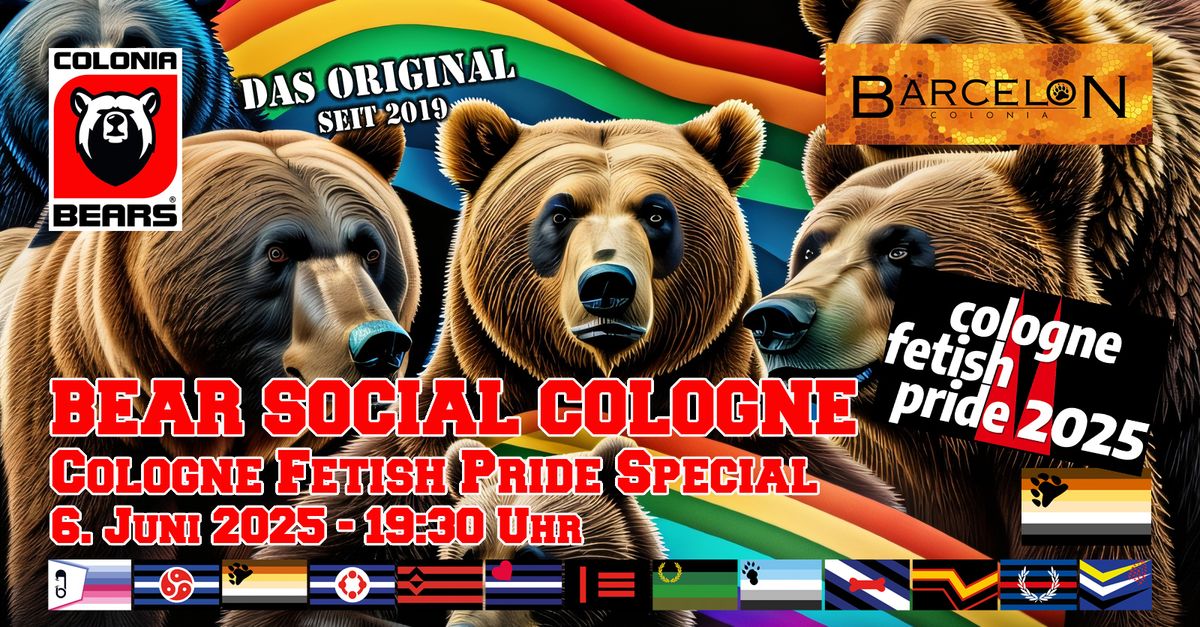 BEAR SOCIAL COLOGNE - COLOGNE FETISH PRIDE SPECIAL