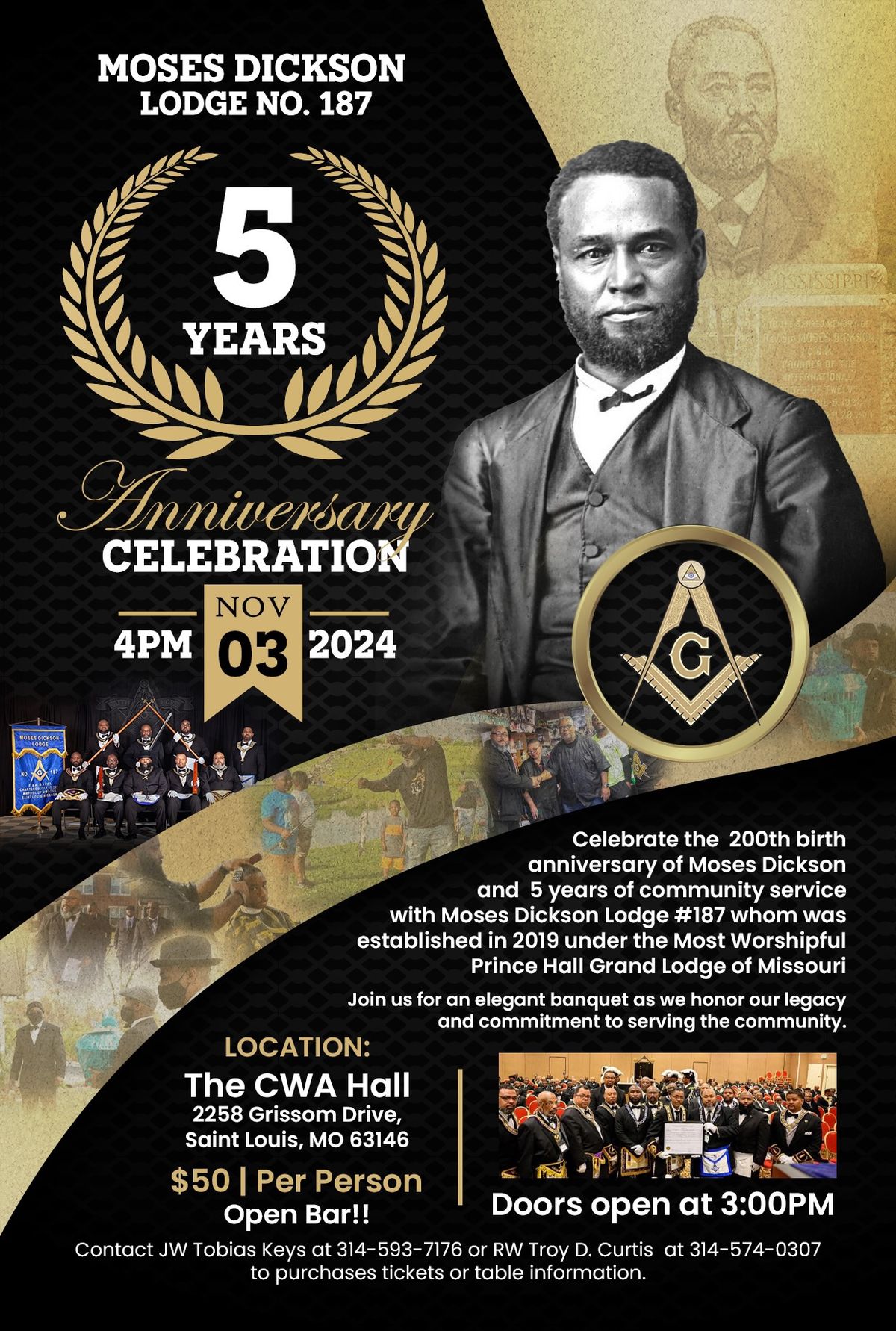 Moses Dickson Lodge #187 5th Anniversary Celebration