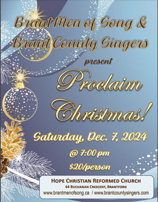 Brant Men of Song & Brant County Singers Christmas Concert