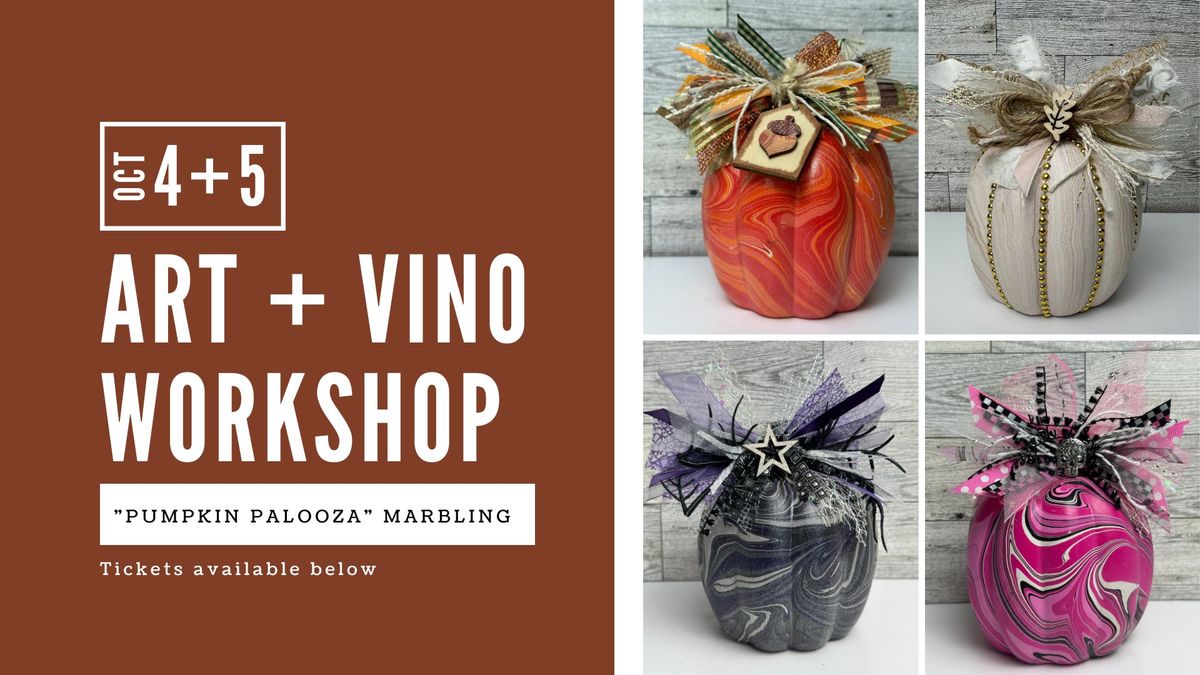 Art and Vino: "Pumpkin Palooza" Marbling Workshop