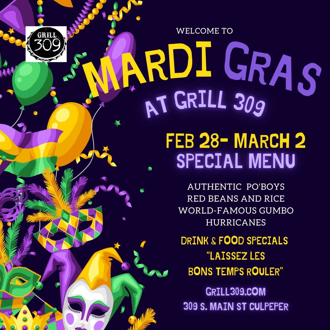 Mardi Gras at Grill 309!