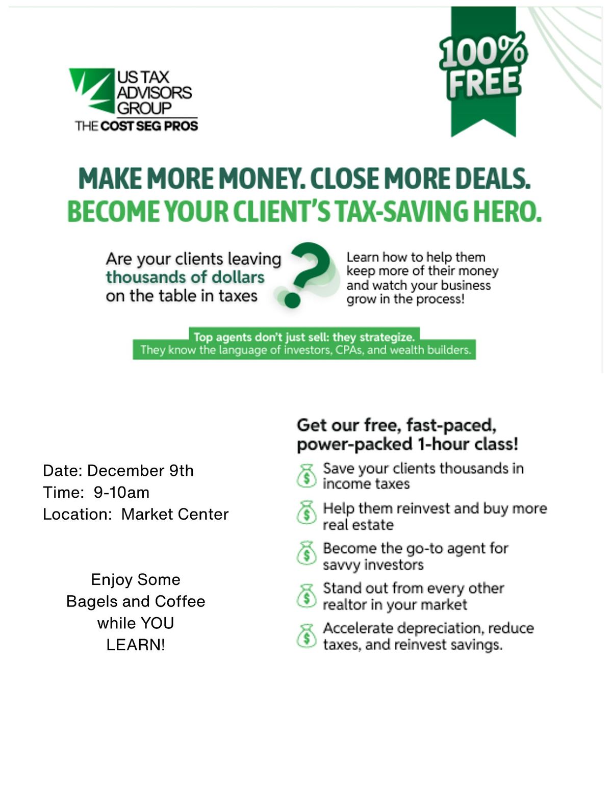 US Tax Advisor Group -- Make More Money. Close More Deals.