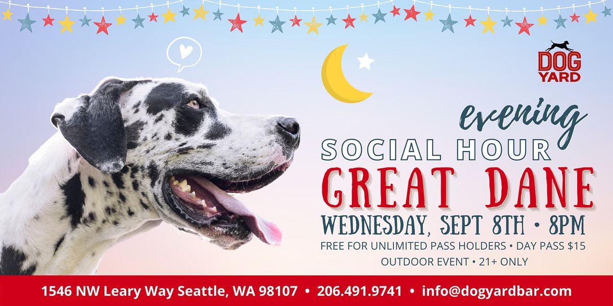 Seattle Great Dane Evening Meetup at the Dog Yard