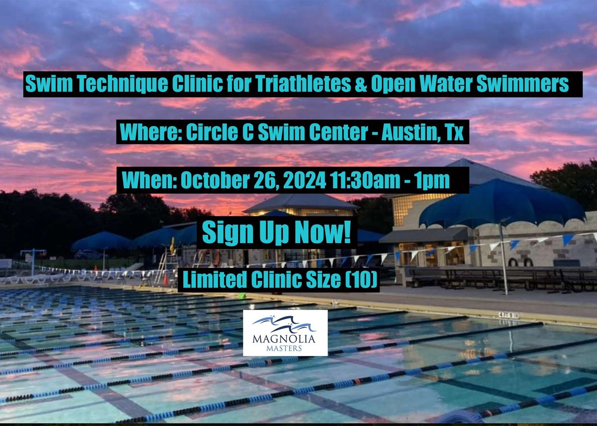 Austin Swim Clinic (Circle C) - October 26, 2024 11:30am - 1pm