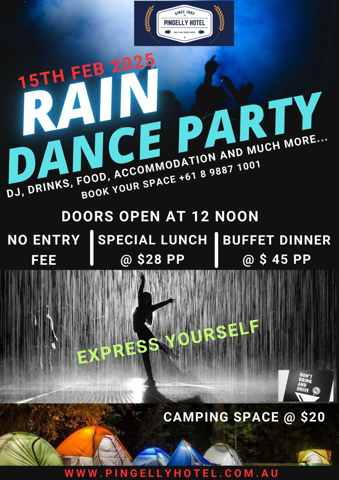 Rain Dance at Pingelly Hotel