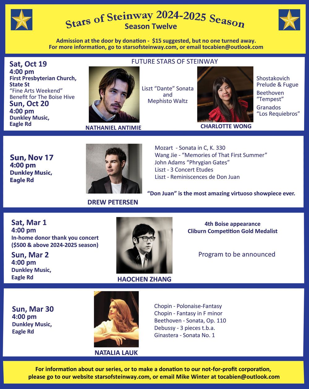 Stars of Steinway - October Concert