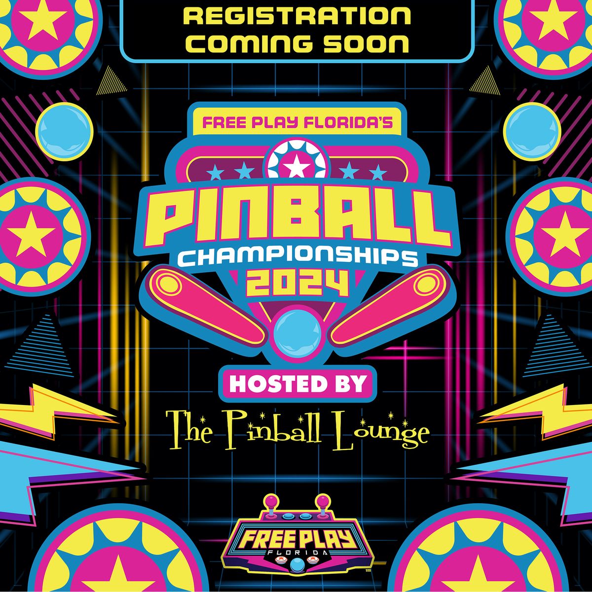 Free Play Florida Pinball Championship 2024 hosted by The Pinball Lounge