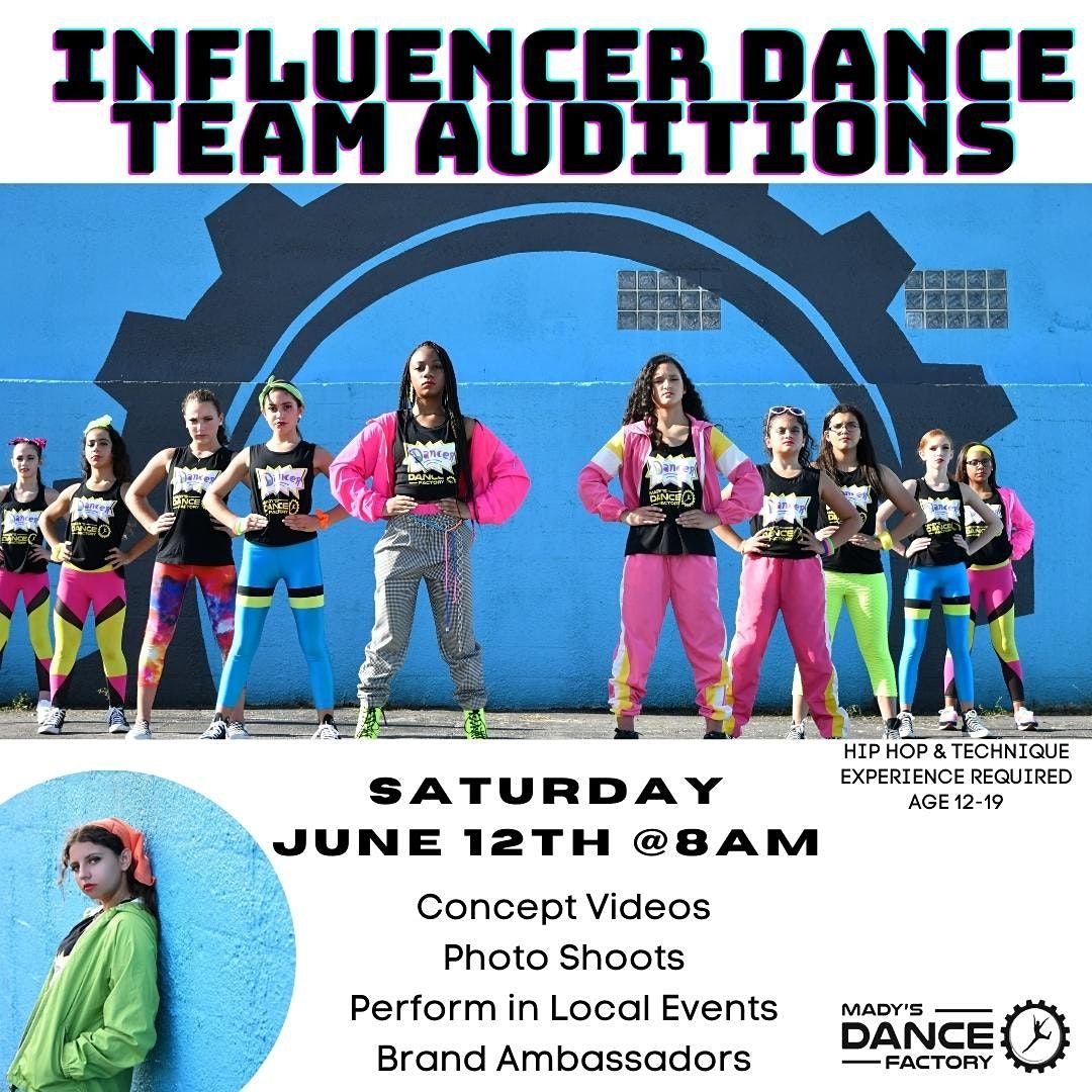 Influencer Dance Team Auditions, Mady's Dance Factory, Miami Shores, 12 ...