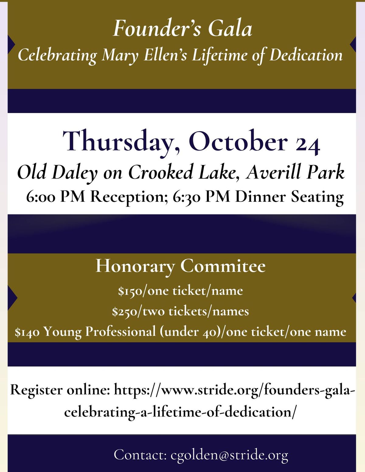 Founder's Gala:  Celebrating Mary Ellen's Lifetime of Dedication