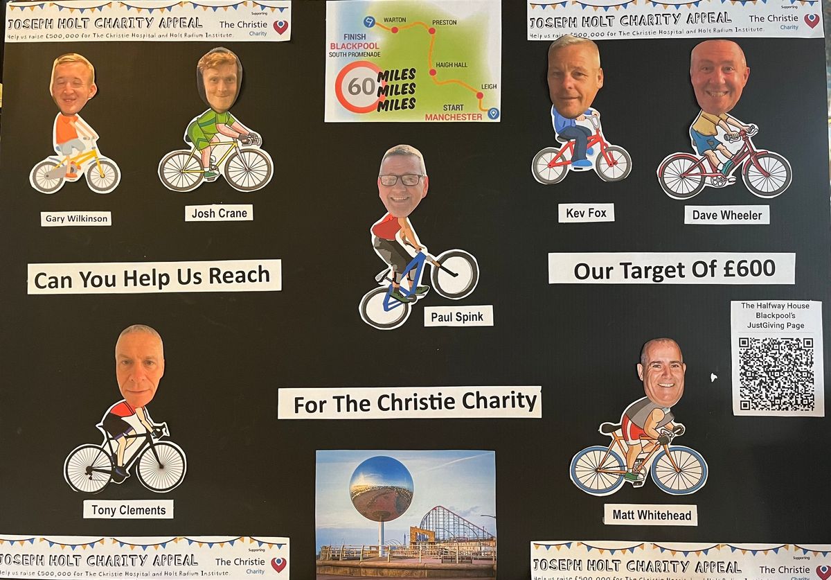 Christie\u2019s Charity Bike ride Manchester to Blackpool