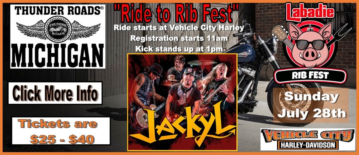 3rd Annual Thunder Roads Michigan Magazine - Ride to Labadie Rib Fest w\/ Jackyl