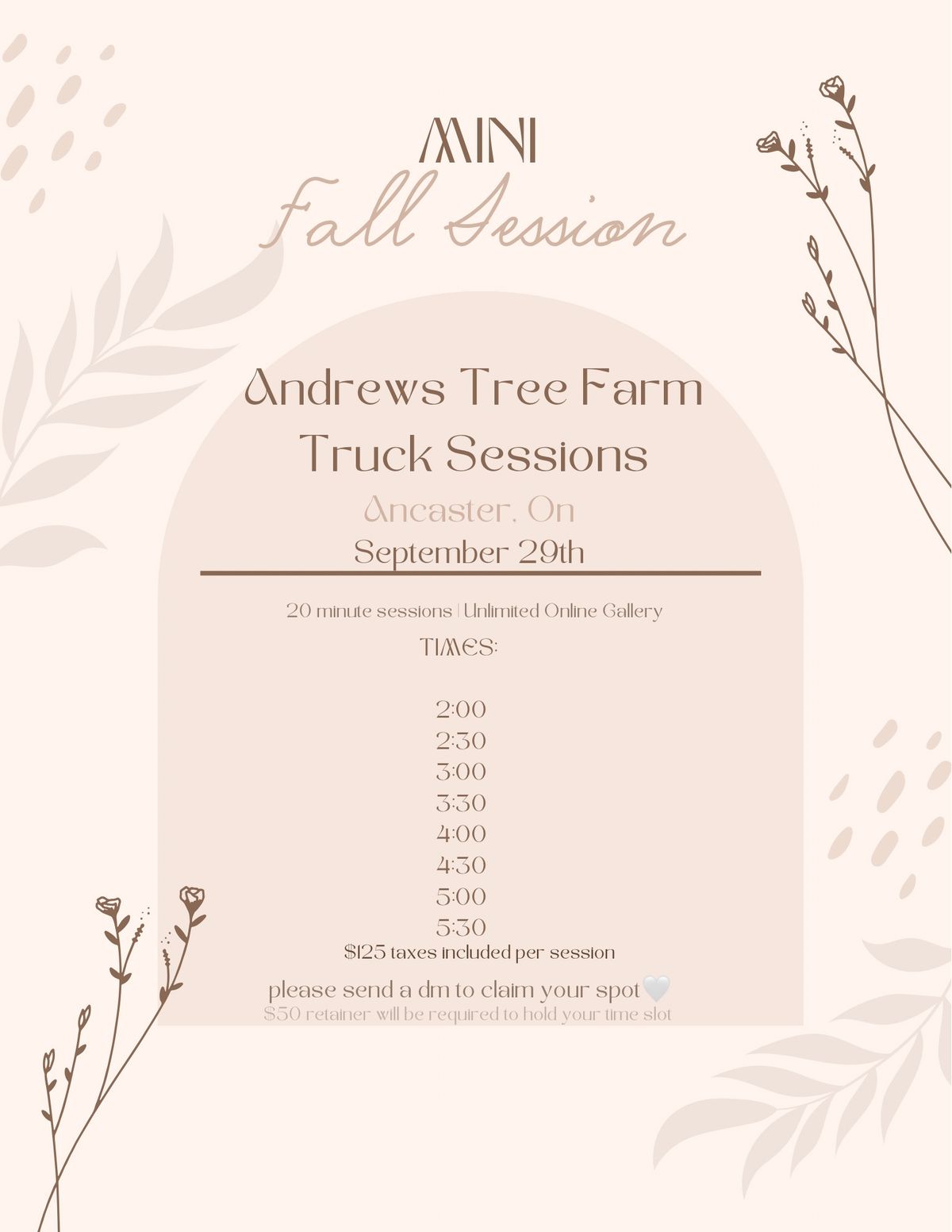 Fall Family Photo Sessions at Andrews Tree Farm