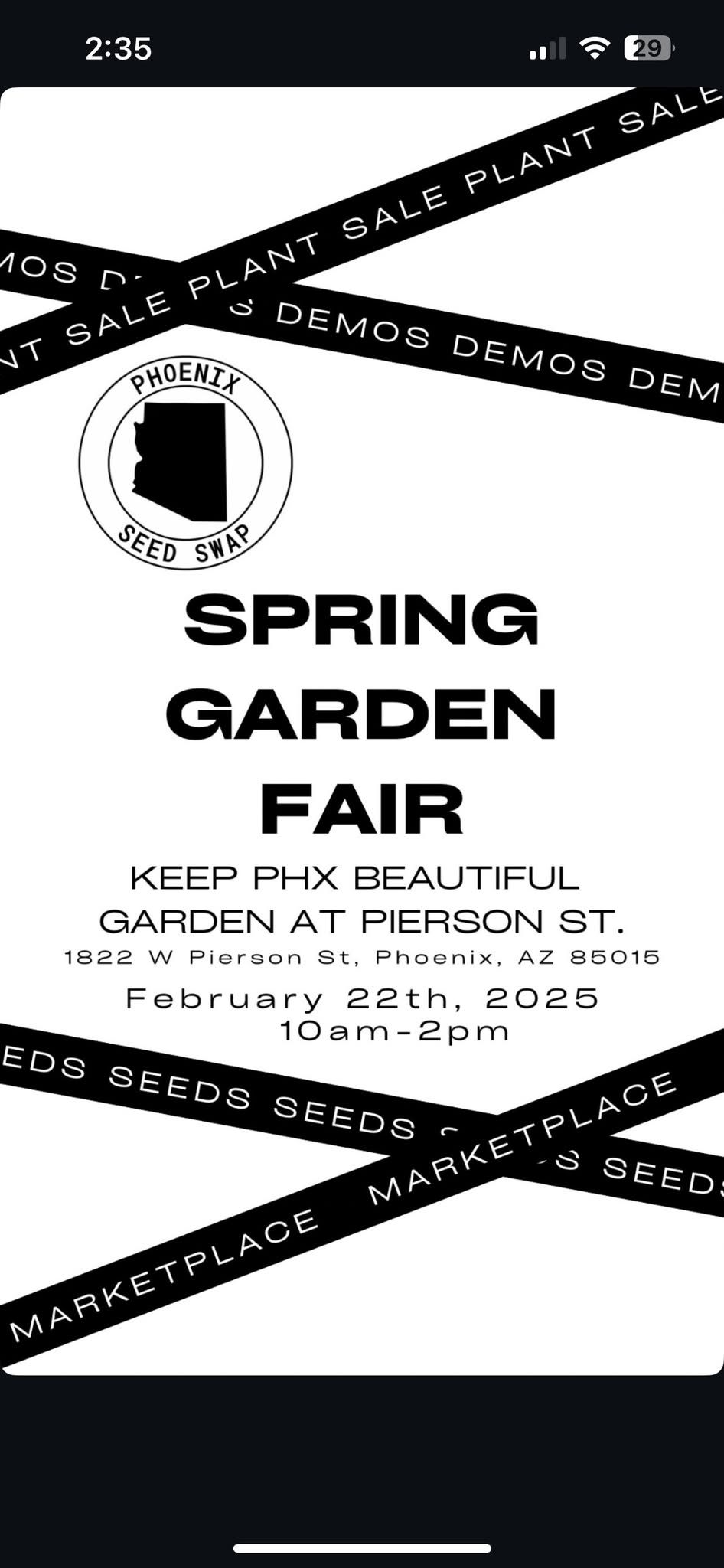 Spring Garden Fair by the Phoenix Seed Swap