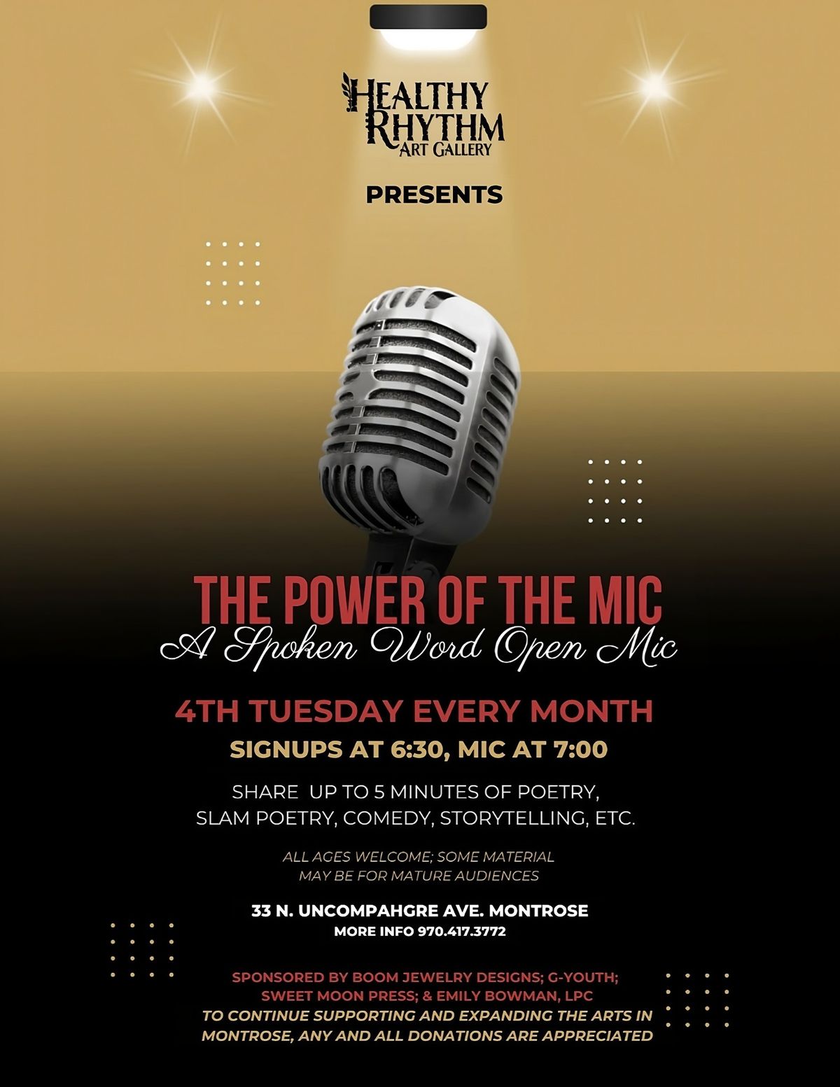 THE POWER OF THE MIC - December 17, 2024 :: LIVE AT HEALTHY RHYTHM