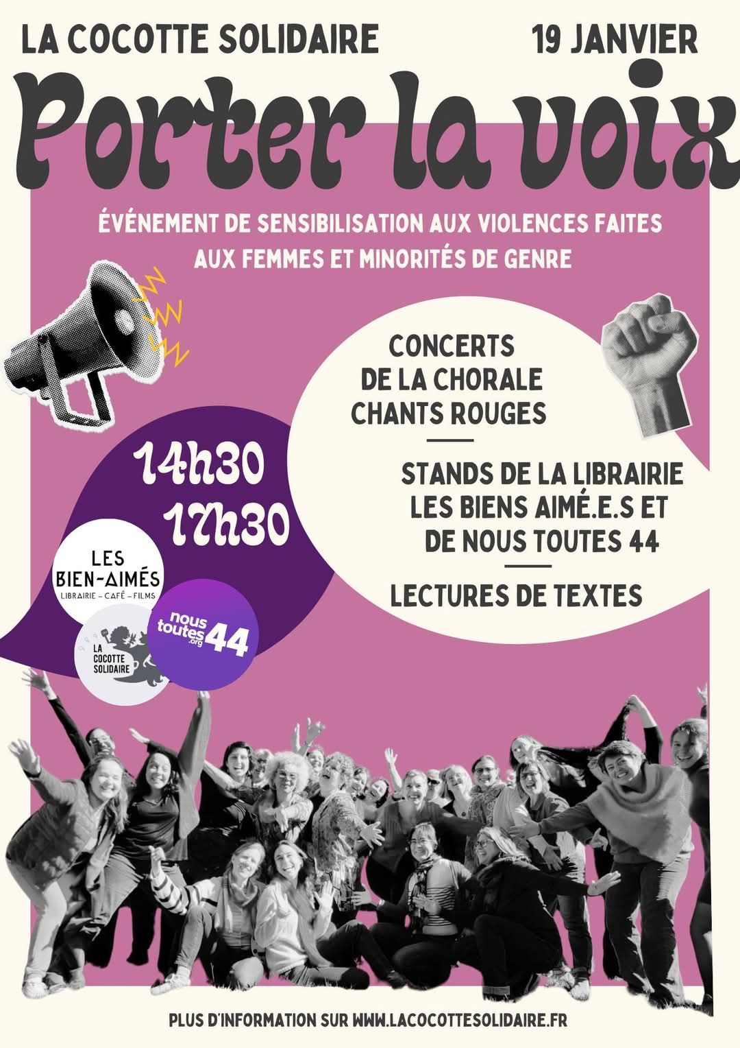 PORTER LA VOIX : Concert de Chants Rouges - Lectures - Echanges 