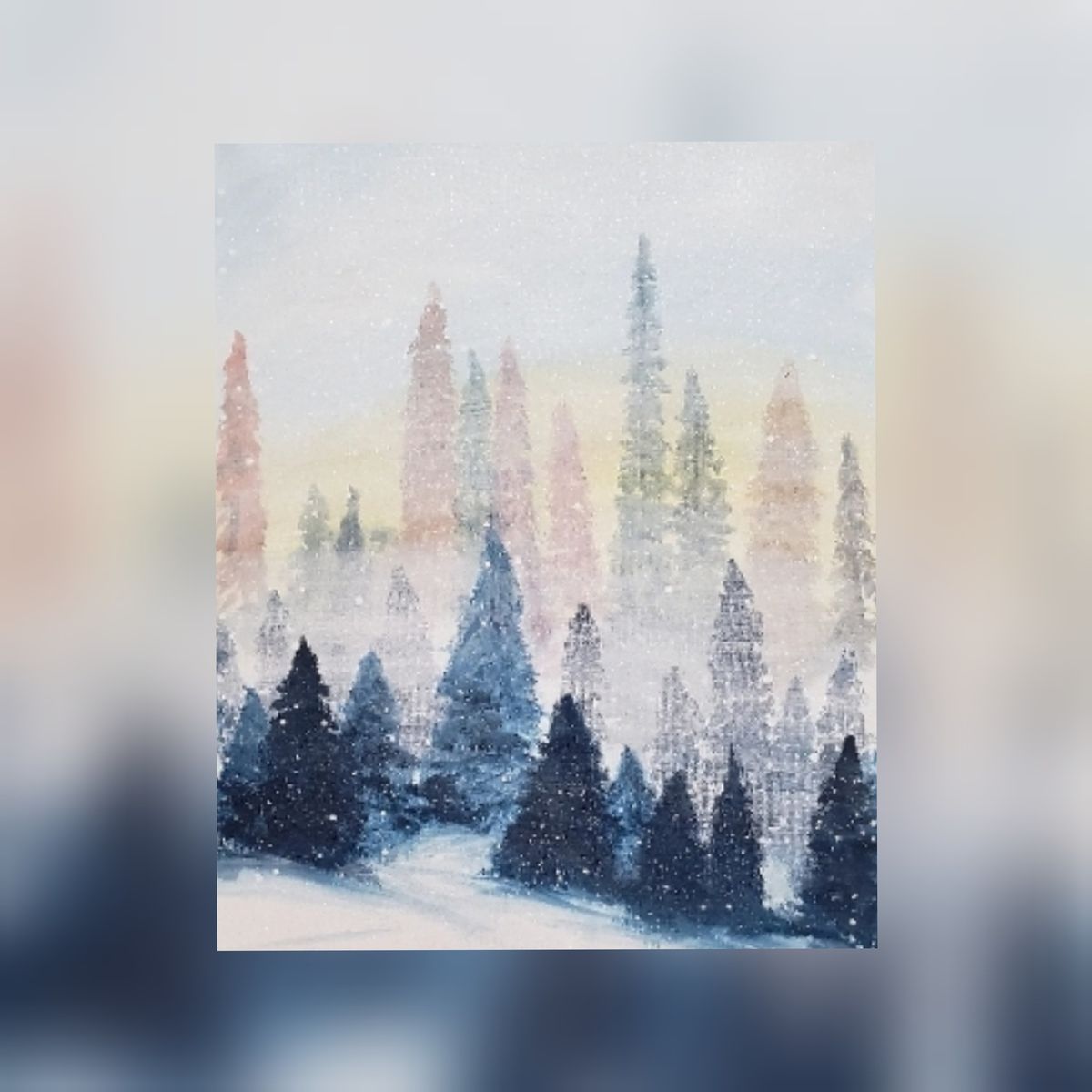 Sparkling Winter Wonderland, Paint-N-Sip!