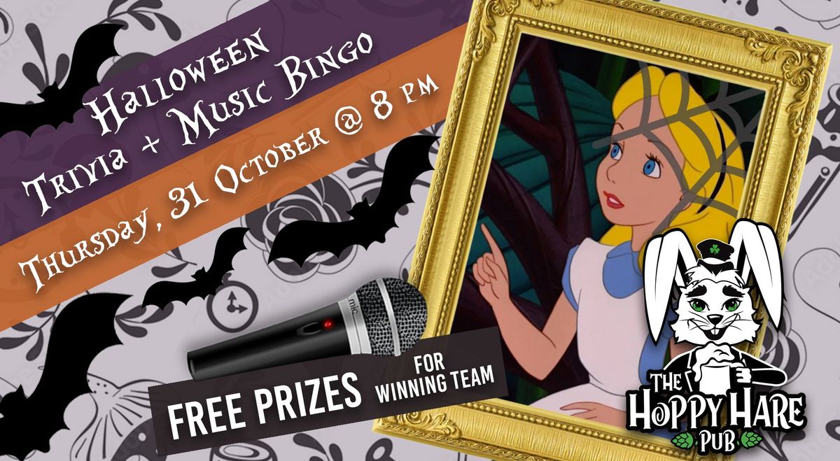 Halloween Night Trivia + Music Bingo at The Hoppy Hare Pub