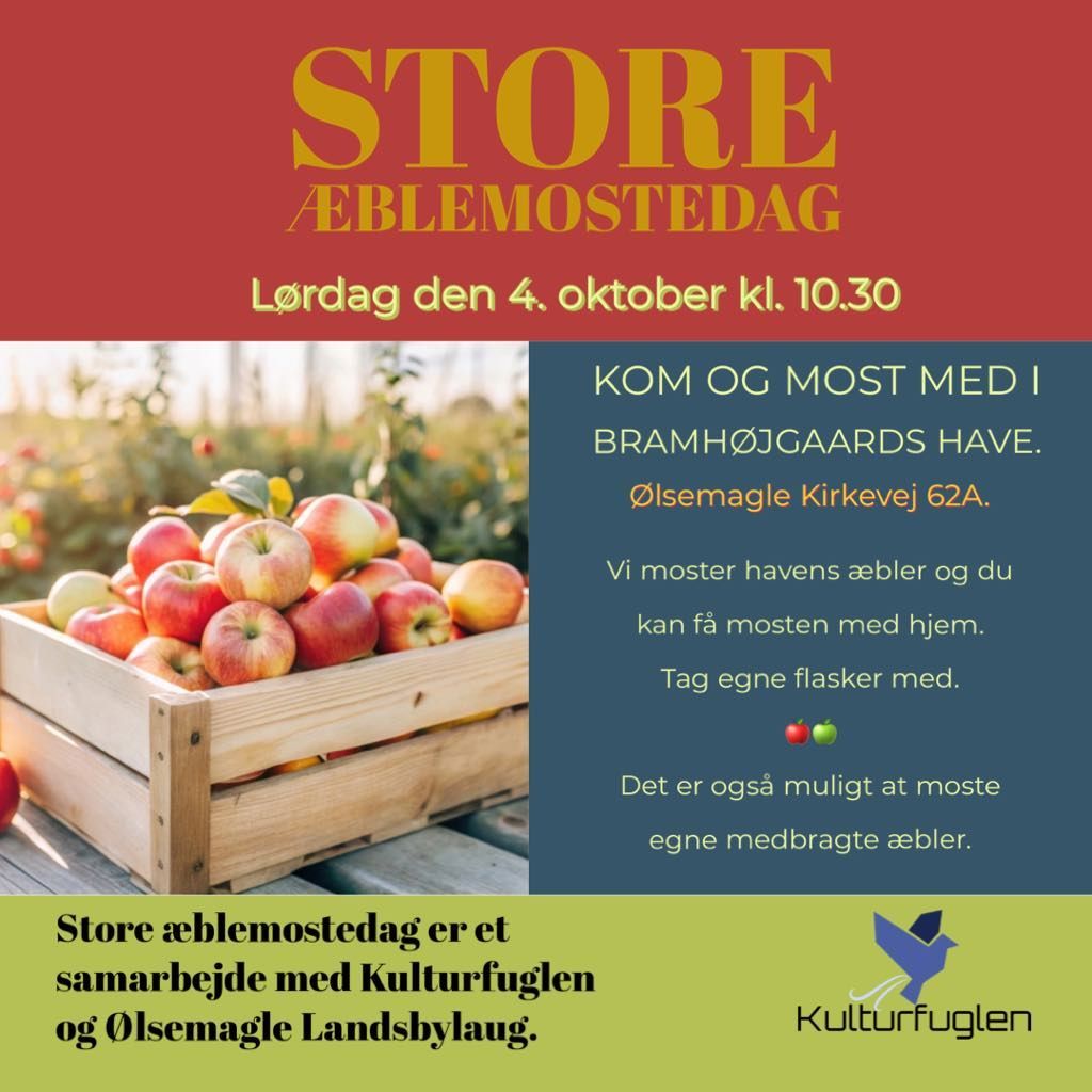 Store \u00c6blemostedag med Kulturfuglen og \u00d8lsemagle Landsbylaugh 