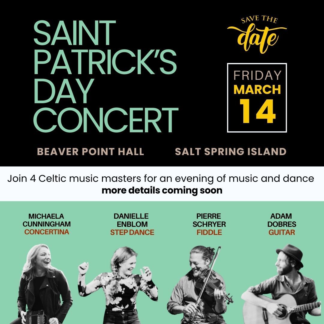 Saint Patrick's Day CONCERT - Pierre Schryer, Danielle Enblom, Adam Dobres & Michaela Cunningham