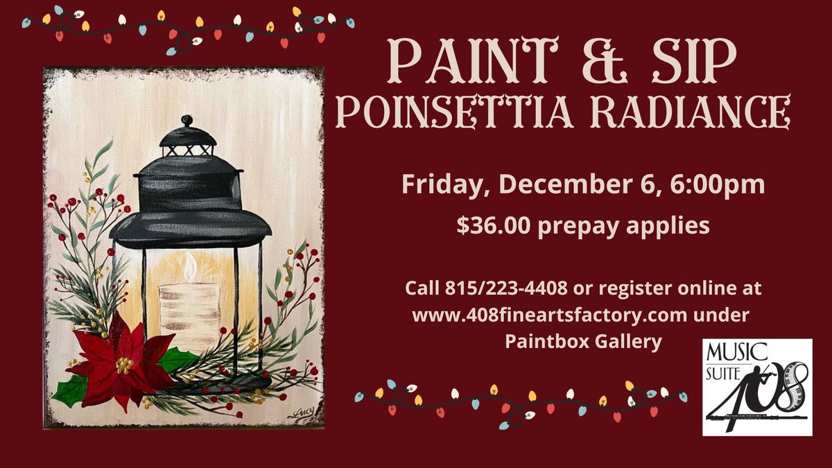 Paint & Sip BYOB "Poinsettia Radiance"