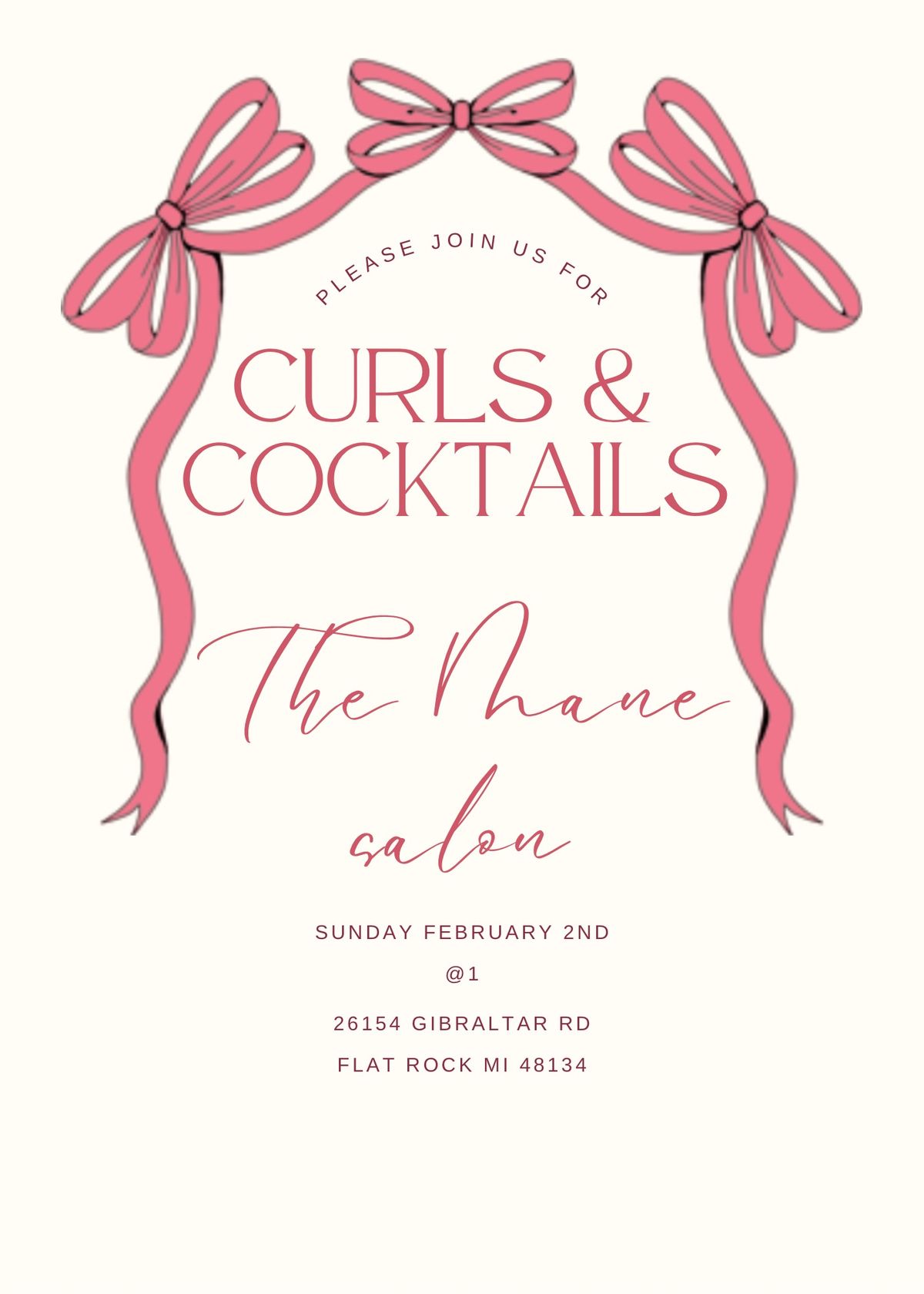 Curls and Cocktails\/Mocktails 