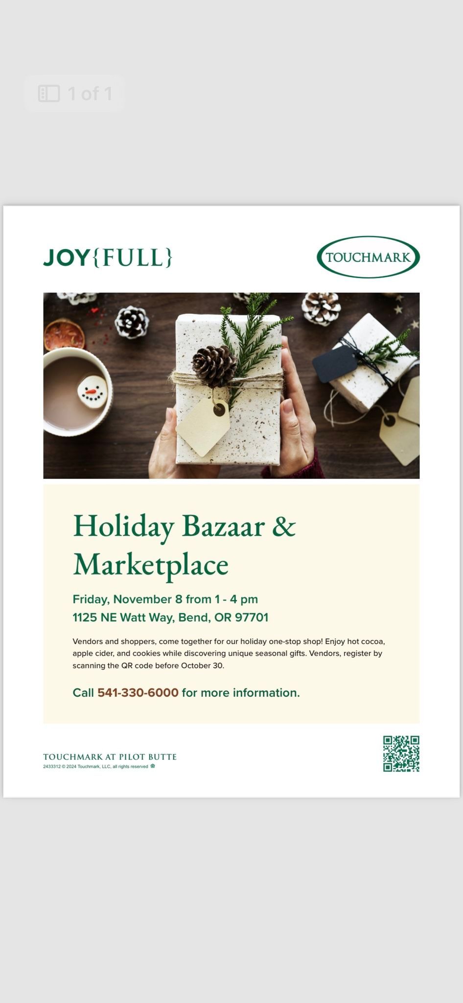 Holiday Bazaar at Touchmark Pilot Butte