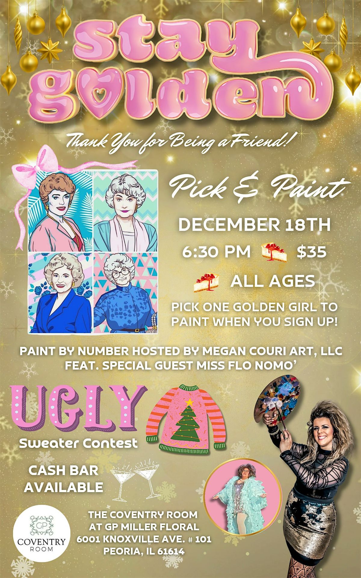 Stay Golden: Golden Girls Paint by Number Event