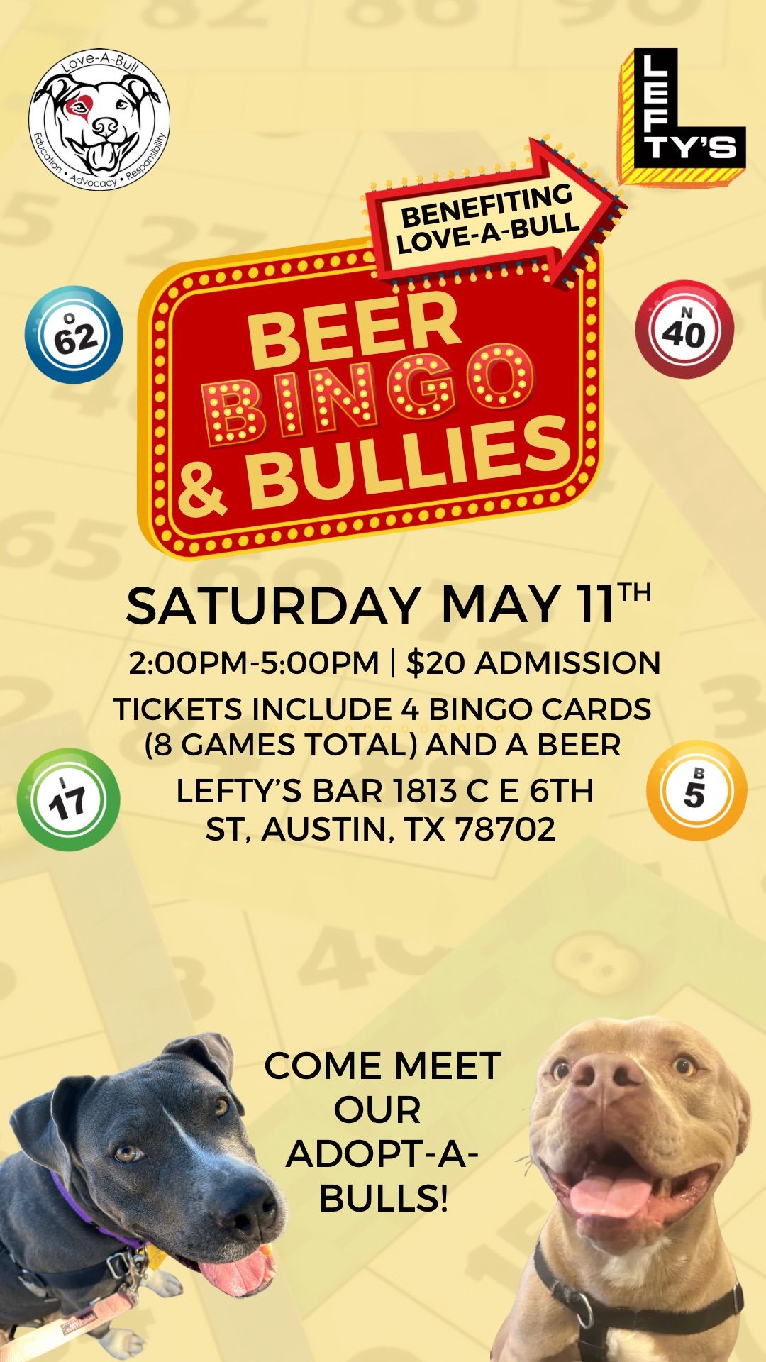 Beer and Bingo with Love-A-Bull