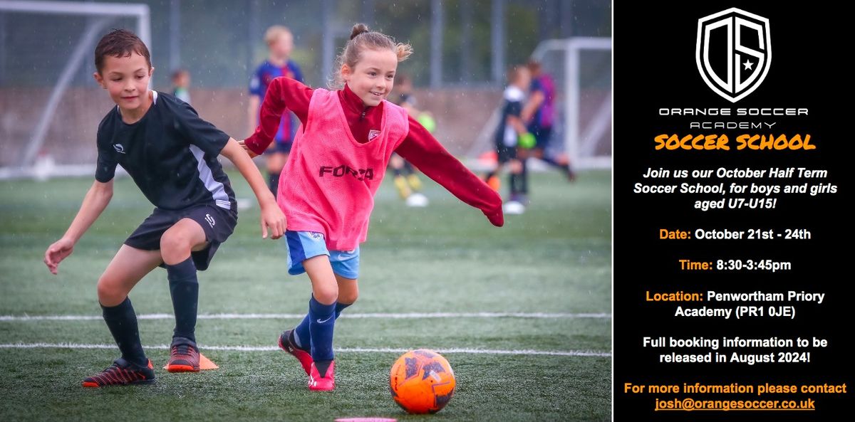 October Soccer School! \ud83e\udde1\u26bd\ufe0f\ud83d\udc68\u200d\ud83c\udf93