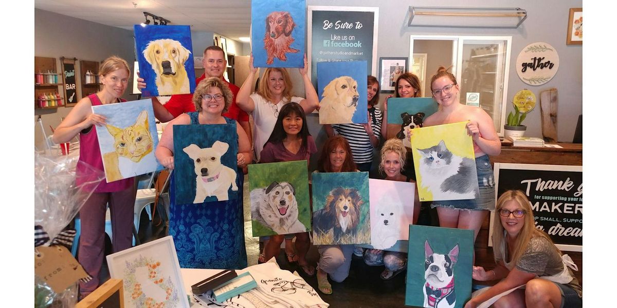 Paint A Portrait Of Your Pet at Device on R St. in Sacramento with Creatively Carrie!