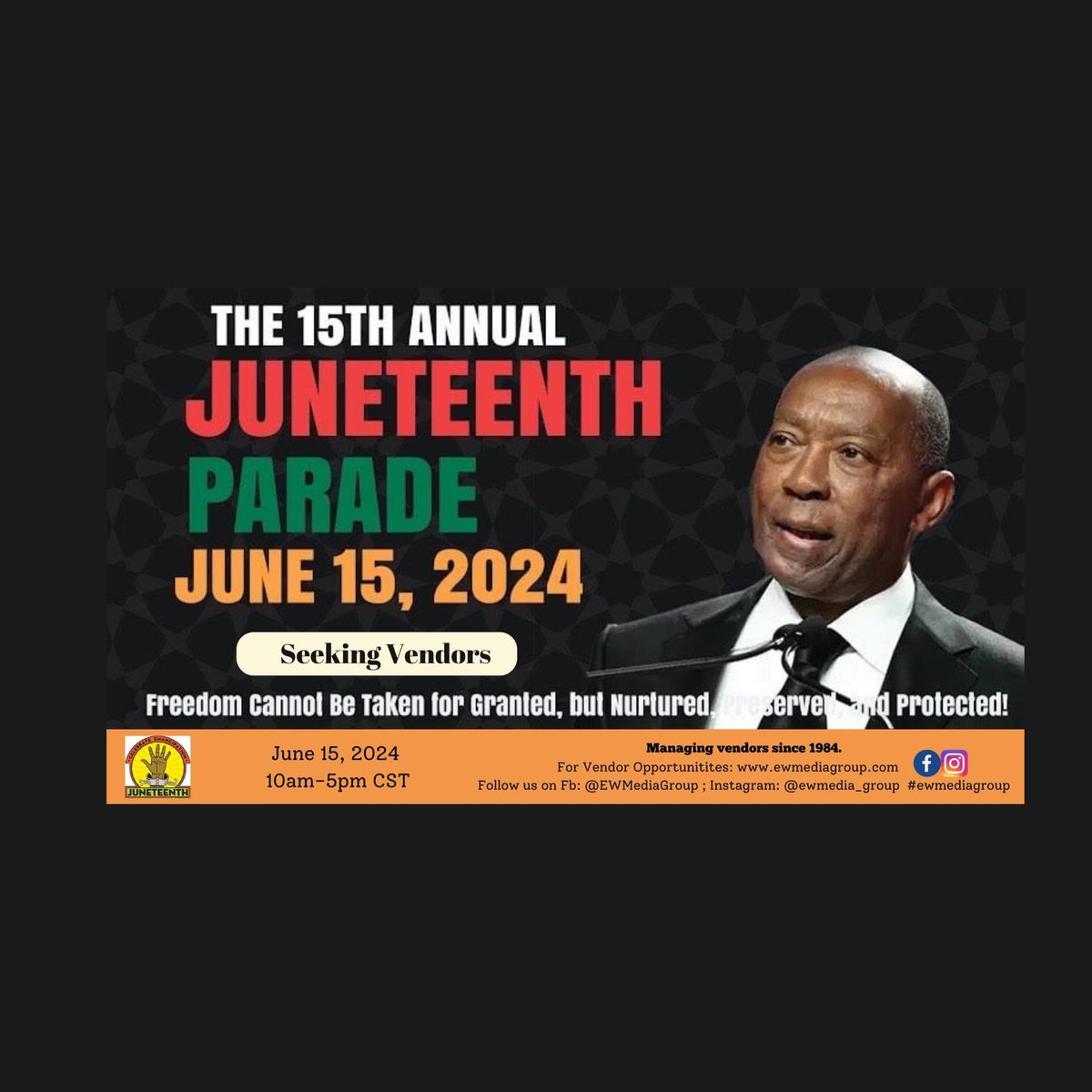 Juneteenth Parade and Festival (Vendors Only)