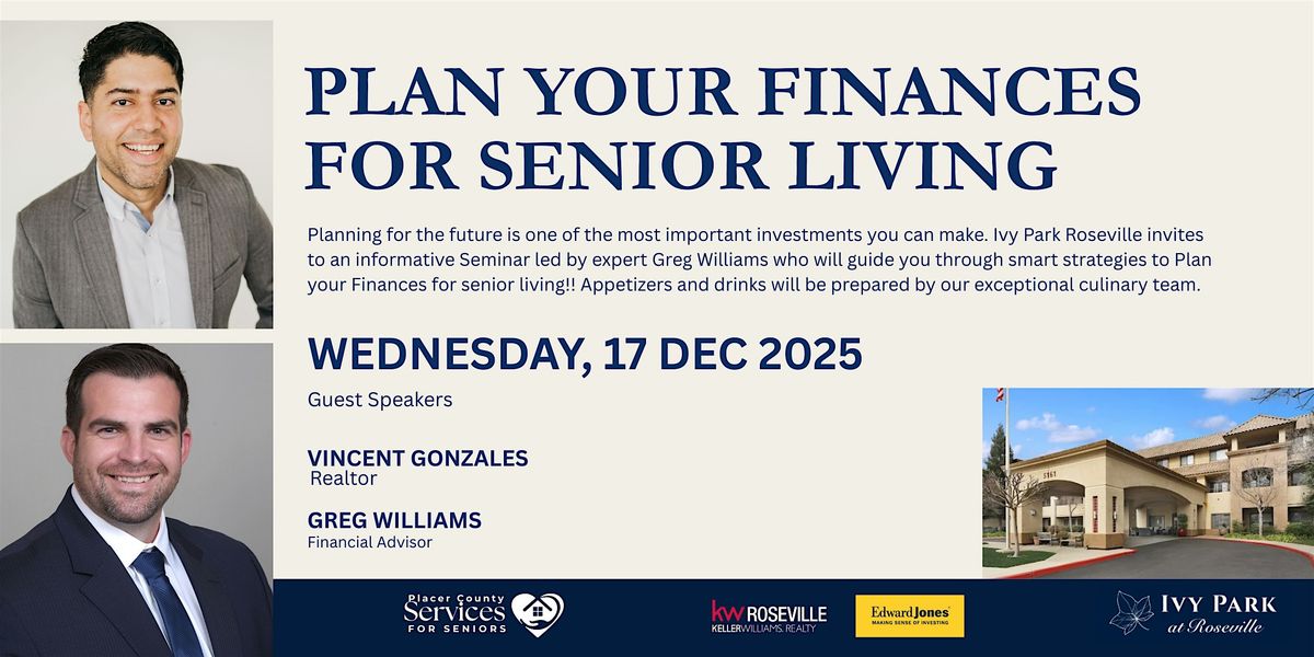 Plan Your Finances for Senior Living Roseville