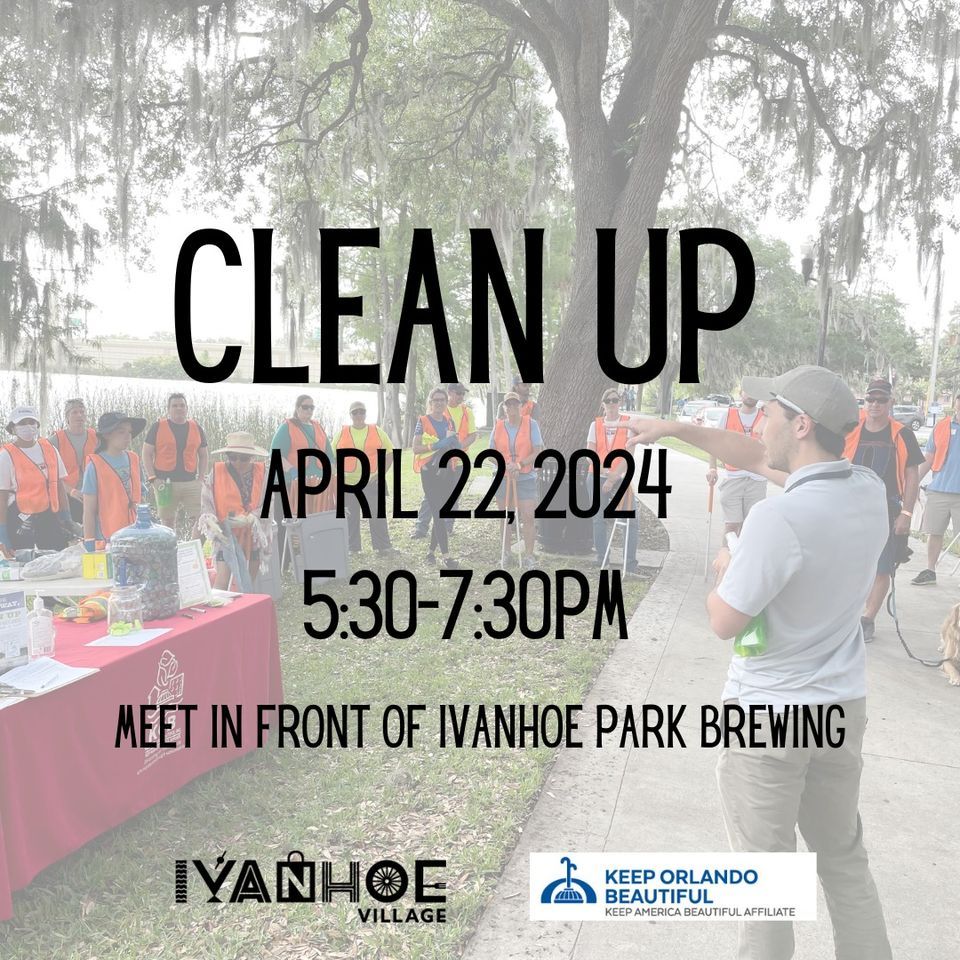 Ivanhoe Village Earth Day Clean Up with Keep Orlando Beautiful