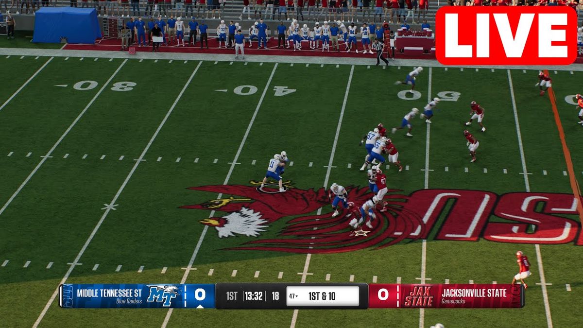 Parking Jacksonville State Gamecocks at Middle Tennessee Blue Raiders Football