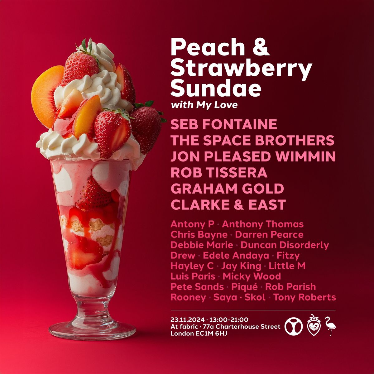 Peach & Strawberry Sundae