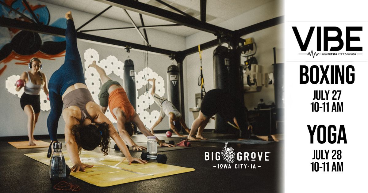 Yoga Sculpting on the Lawn with Vibe Boxing Fitness | Big Grove Brewery \u2022 Iowa City