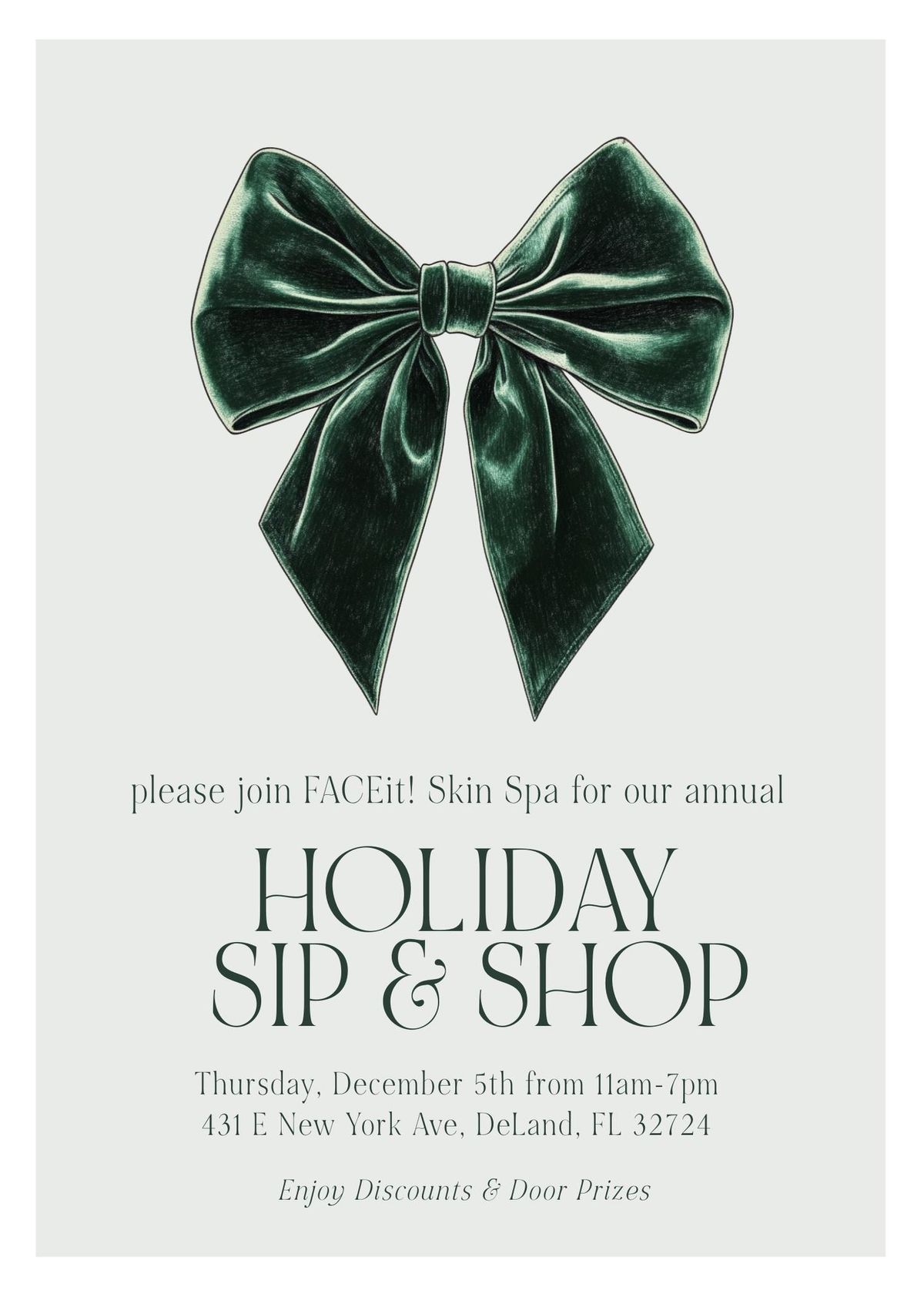 HOLIDAY SIP & SHOP