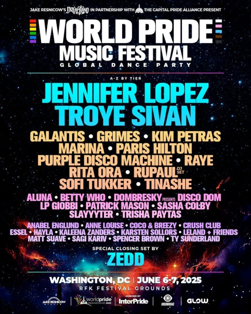 World Pride Music Festival: Jennifer Lopez  Troye Sivan  & Galantis - 2 Day Pass