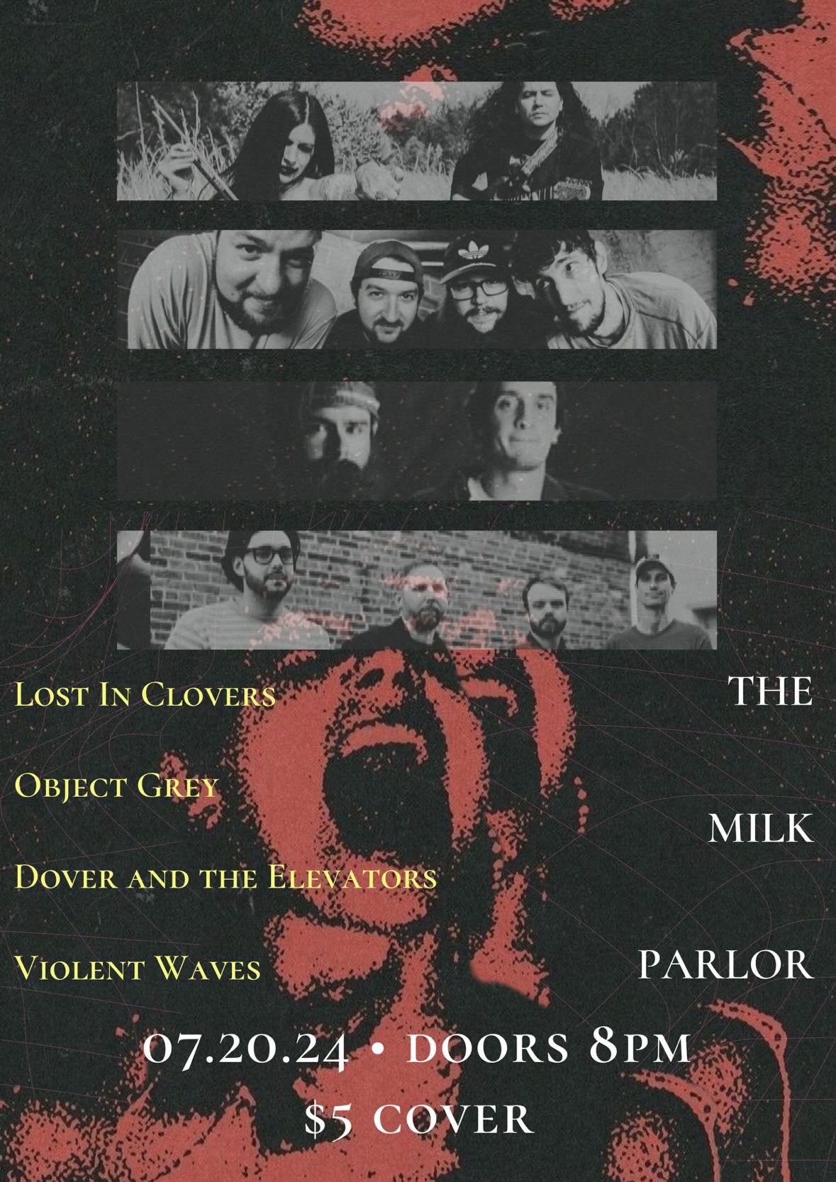 Violent Waves, Dover and the Elevators, Object Grey, and Lost In Clovers @ The Milk Parlor
