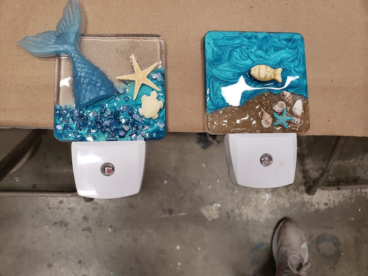 Tues May 14th Resin Wave Nightlight Class