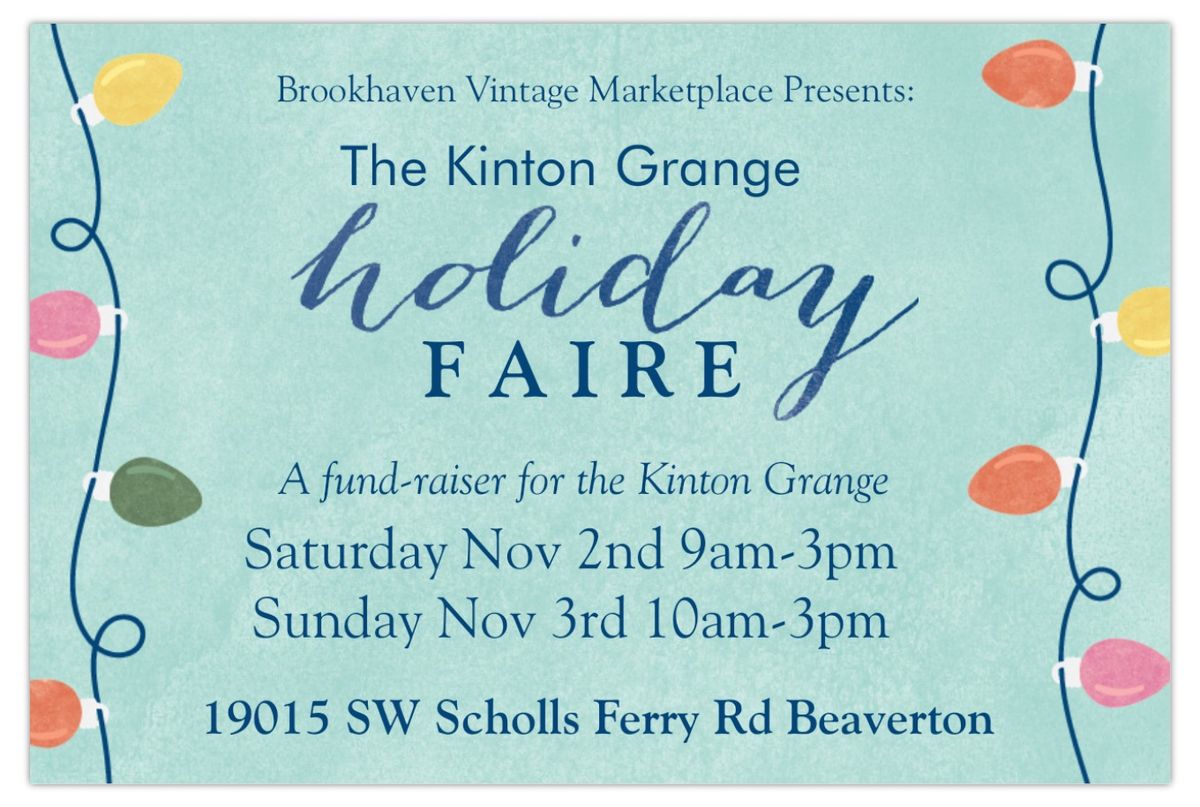 Kinton Grange Holiday Faire 2024