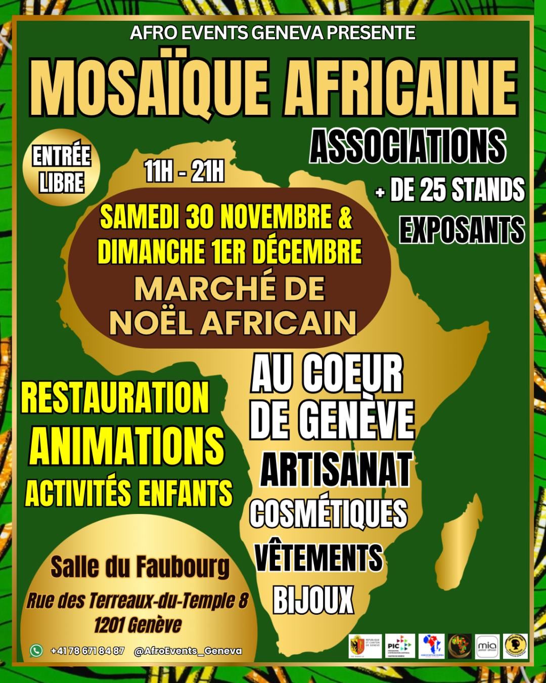 Mosa\u00efque Africaine - March\u00e9 de No\u00ebl Africain et animations culturelles