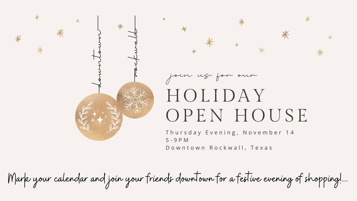 Holiday Open House - Shopping Event